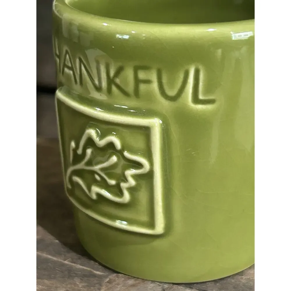 Gund Gifts Thanksgiving “Thankful” Votive Candle Holder with Leaf Design